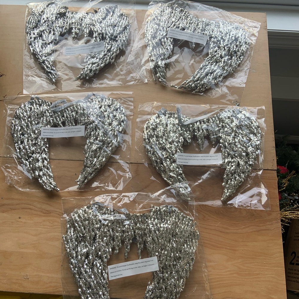 5 Angel wings - holiday decorations